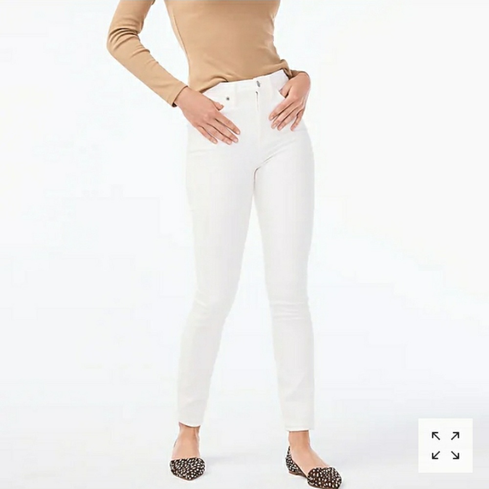 J.Crew high-rise white skinny jeans
